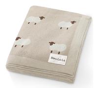 Bleu La La Couverture pour Bébé pour Garçons et Filles - 100% Coton Doux Réception Emmailloter Berceau Poussette Cadeau Couverture pour Nouveau-nés Nourrissons Tout-Petits (Mouton - Kaki)