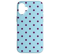 Bleu Layette, Violet foncé, Petits Pois, bohème, Vintage, esthétique Coque pour iPhone 16 Plus