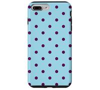 Bleu Layette, Violet foncé, Petits Pois, bohème, Vintage, esthétique Coque pour iPhone 7 Plus/8 Plus