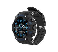 (Bleu) LC11 Montre connectée de sport d'extérieur avec écran TFT de 1,28 pouce, étanchéité IP68, prise