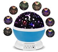 Bleu Led Lampe Projection Veilleuse B?B? Etoile Lumi?Re Enfant 360? Rotation Multicolore