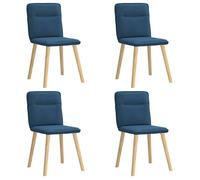 Bleu Lot de 4 Chaises à manger - style classique - bleu tissu - cadre en bois Maximum 110 kg @EU8940900