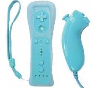 bleu manette joystick + Nunchuck Compatible Nintendo Wii WII Contrôleur