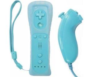 bleu manette joystick + Nunchuck Compatible Nintendo Wii WII Contrôleur