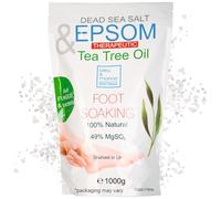 Bleu & Marine Bretania - Sels de Bain Pieds 1kg | Réparation Ongles, Sel d'Epsom, Huiles Essentielles | Magnésium pour Bain Pieds, Mains | Pédicure, Désodorant, Gommage, 1kg