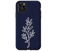 Bleu Marine Minimaliste Coral Line Art Ocean Coque pour iPhone 11 Pro Max