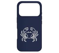 Bleu Marine Minimaliste Plage Crabe Ligne Art océan Coque pour iPhone 17 Pro