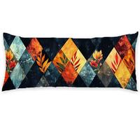 Bleu Marine Taie de Traversin 30x90 cm GéOméTrie Taie Oreiller Super Doux Protege Oreiller Corps Housse Coussin de Grossesse, Decoration Maison Housse Traversin, pour Dormeur Latéral Lit C - 167