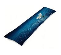 Bleu Marine Taies d'oreiller 40x120 cm Lac Oreiller de Corps Traversin 120cm, Doux Velour Pillow Case Soutien à la Grossesse et à la maternité pour dormeur Long sur Le côté Decoration Oreiller J0-854