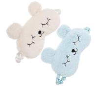Bleu Masque de Sommeil Cache Yeux Doux Lapin en Peluche, 2 Pièces | Bloque la Lumière Gênante, Lavable, Style Chic et Mignon, pour Repos Paisible et Confort Oculaire
