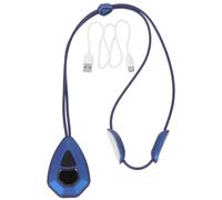 Bleu, Masseur de Cou Chauffant à Vibrations, Portable, 15 Intensités | Batterie 1200 Mah, Usage Bureau et Sport, Silicone et Abs, Lot de 1 Set, Design Suspendu