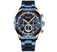 (bleu) Montre à quartz classique de luxe Curren 8355 pour homme