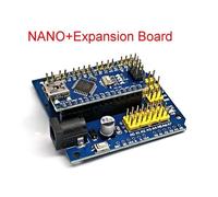 Bleu Nano V3.0 CH340 pilote USB 16Mhz Nano ATMEGA168P + NANO Extension Prototype de bouclier e/s Module d'extension