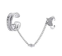 Bleu Noir Bracelet Plusieurs Anneaux Bague ajustable pour ongles, bijou fantaisie tendance pour femme Couleurs Message Bracelet Phrases Avec Anneaux (Silver, One Size)