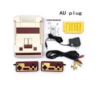 (Bleu) Nouvelle console de jeux TV 8 bits RS-35 rouge et blanche, 632 jeux, double jeu nostalgique pour