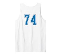 Bleu Numéro 74 Équipe Junior Sports Uniforme Numéroté Débardeur