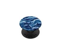 Bleu Océan Vagues Dauphin Art Mer Été PopSockets PopGrip Adhésif