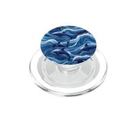 Bleu Océan Vagues Dauphin Art Mer Été PopSockets PopGrip pour MagSafe