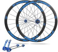 Bleu,Paire de Roues de vélo de Course 700C avec Blocage Rapide, Frein sur Jante, pour vélos, Jante en Alliage d'aluminium, moyeux 20/24H pour Cassettes 8/9/10/11 Vitesses