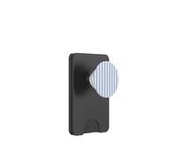 Bleu pâle Rayures Classique Minimaliste Blanc Lignes PopSockets PopWallet pour MagSafe