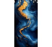 Bleu Peinture Numero Adulte Sables Mouvants Coloriage par Numero Adulte Kit de Peinture à L'huile sur Toile Bricolage pour Enfant, Paint by Numbers 40X80cm Pour Décoration Maison, Cadeau Femme W6-442