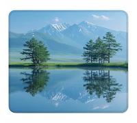 Bleu Petit Tapis de Souris 340x280mm avec Base en Caoutchouc Antidérapant et Imperméable, Gaming Tapis de Souris pour Femmes, Hommes, Ordinateurs Portables sans Fil, Cadeau Homme, Montagne M-8002