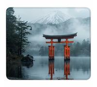 Bleu Petit Tapis de Souris 340x280mm avec Base en Caoutchouc Antidérapant et Imperméable, Gaming Tapis de Souris pour Femmes, Hommes, Ordinateurs Portables sans Fil, Cadeau Homme, Montagne 5-1785