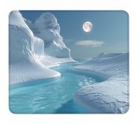 Bleu Petit Tapis de Souris 400x300mm avec Base en Caoutchouc Antidérapant et Imperméable, Gaming Tapis de Souris pour Femmes, Hommes, Ordinateurs Portables sans Fil, Cadeau Homme, Paysage L-6809