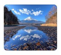 Bleu Petit Tapis de Souris 400x300mm avec Base en Caoutchouc Antidérapant et Imperméable, Gaming Tapis de Souris pour Femmes, Hommes, Ordinateurs Portables sans Fil, Cadeau, Mont Fuji 7-5129