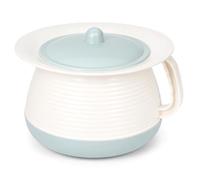 Bleu Pot de Chambre Portable, avec Couvercle Urinoir de Chevet | PP Plastique, Poignée Antidérapante, Fond Stable, Usage Hospitalier et Soins Nocturnes, 1 Pièce