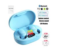 (Bleu) Pour iPhone Xiaomi Hu Samsung Écouteurs Mini Pods E7S TWS Bluetooth Casque sans fil Sport 9D Stéréo Étanche