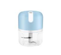 (Bleu) Processeur portatif de mélangeur de mini hachoir de nourriture 250 ml sans fil USB 3 lames