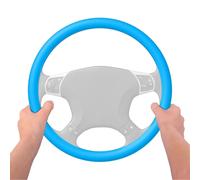 (Bleu République tchèque) Housse de volant élastique universelle en silicone pour voiture, texture douce
