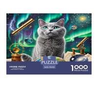 Bleu Russe 1000 Pièces Animaux Puzzle Défi Jouet Jeu Éducatif Puzzles Décorationd’intérieur Adultes Art Mural Cadeau 70x50cm/1000pcs