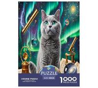Bleu Russe 1000 Pièces Animaux Puzzle Défi Jouet Jeu Éducatif Puzzles Décorationd’intérieur Adultes Et Enfants À Partir pour Enfants Cadeaux 38x26cm/1000pcs
