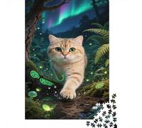 Bleu Russe Puzzle 1000 Pièces Chat Puzzle Adulte Jeu D'Intelligence Challenge Toy Décoration Moderne pour Les Amateurs 1000pcs (75x50cm)