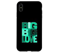 Bleu Sarcelle Clair Aqua Big-Big-Love Bleu Sarcelle Clair Aqua Graphic Coque pour iPhone XS Max