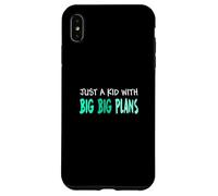 Bleu Sarcelle Clair Aqua Big Plans Kid Light Teal Aqua Graphic Coque pour iPhone XS Max