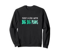 Bleu Sarcelle Clair Aqua Big Plans Kid Light Teal Aqua Graphic Sweatshirt