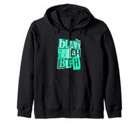Bleu Sarcelle Clair Aqua Blah-x3 Bleu Sarcelle Clair Aqua Graphic Sweat à Capuche