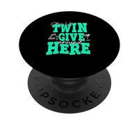 Bleu Sarcelle Clair Aqua Color Chin Up Twin Light Teal Aqua PopSockets PopGrip Adhésif