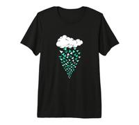 Bleu Sarcelle Clair Aqua Color Cloud Planes Teal Aqua Graphic T-Shirt Haut de Gamme