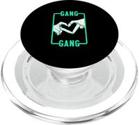 Bleu Sarcelle Clair Aqua Color Gang-x2 Cœur Bleu Sarcelle Clair Aqua PopSockets PopGrip pour MagSafe