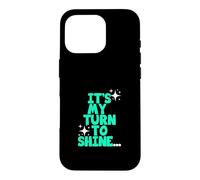 Bleu Sarcelle Clair Aqua Color My Turn to Shine Bleu Sarcelle Clair Aqua Coque pour iPhone 16 Pro
