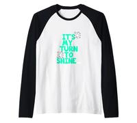 Bleu Sarcelle Clair Aqua Color My Turn to Shine Bleu Sarcelle Clair Aqua Manche Raglan