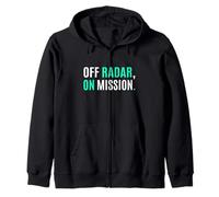 Bleu Sarcelle Clair Aqua Color Off Radar, on Mission. Aqua Graphic Sweat à Capuche