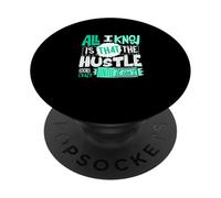 Bleu Sarcelle Clair Aqua Color The Hustle Looks Crazy Light Teal Aqua PopSockets PopGrip Adhésif