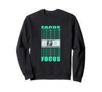 Bleu Sarcelle Clair Aqua Graphic Focus on Your Money Sweatshirt