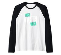 Bleu sarcelle clair Aqua Graphic Take The Risk Light Teal Aqua Graphic Manche Raglan