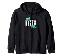 Bleu sarcelle clair Aqua Graphic Take The Risk Light Teal Aqua Graphic Sweat à Capuche